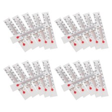  30pcs Glass Temperature Thermometer - Dual Scale °C/°F Cardboard Thermometer