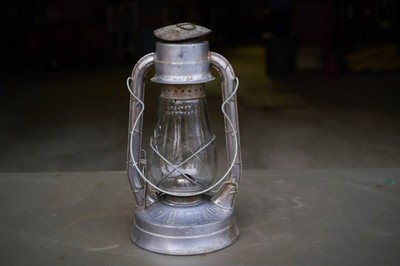 Vintage Lantern No.2 Blizzard Dietz Fitzall NY - Silver/Clear Glass