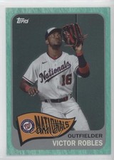 2023 Topps Archives 1965 Topps Aqua Sparkle Foil 20/75 Victor Robles #107 1c19