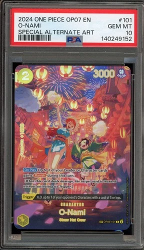 One Piece CCG O-Nami Special Alternate Art OP06-101 PSA 10 Gem Mint