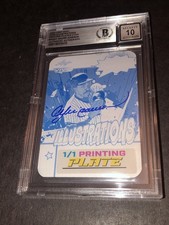 Beckett 10 Gem Mint Auto Andre Dawson 2024 Leaf Cyan 1/1 Printing Plate 433