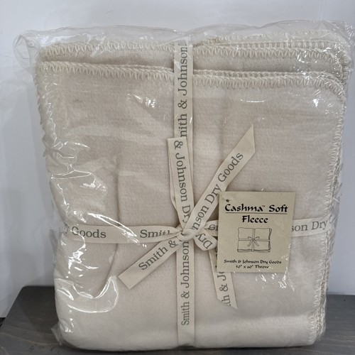 New Smith & Johnson Dry Goods Cashma Soft Blanket Natural Fleece 50" by 60" - Picture 4 of 13