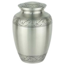 Laurel Pewter Brass Cremation Urn   Extra-Large Adult Urn for Human Ashes, 34...