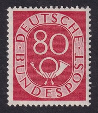 WEST GERMANY 1952 Posthorn 80pf Rose-Red SG 1059 MH/* (CV �650)