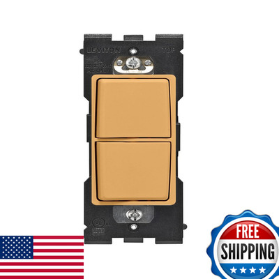 Leviton Renu Single Pole Combination Switch 15-Amp 120/277Vac Re634-Tc Toasted