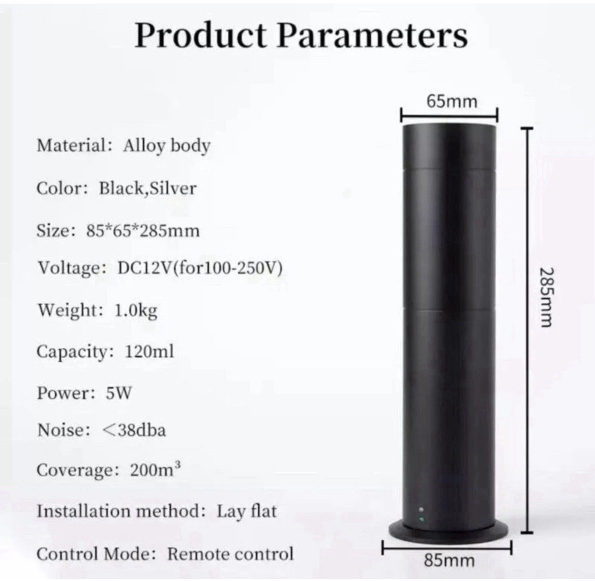 Scentiment Diffuser- Cold-Air Diffusion, No Heat, No Water, Black