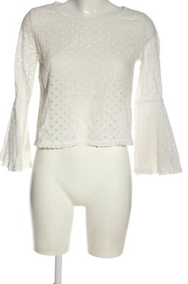 WIYA Langarm-Bluse Damen Bluse Gr. DE 40 weiß Elegant
