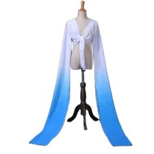 Chinese Style Women Faux Silk Hanfu Long Sleeves Yangko Dance Top Dance Costume
