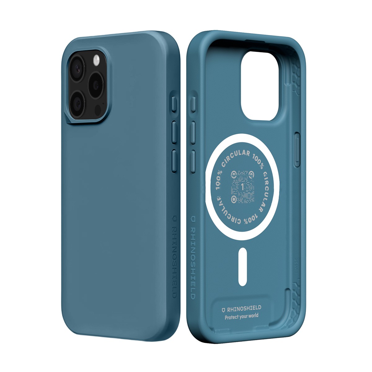 Coque iPhone 15 Pro Rhinoshield SolidX antichoc bleu marine - 3