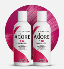 Adore Semi Permanent Hair Dye Color 4oz 142 Pink Blush 2 Pack