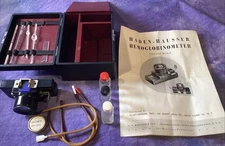 Vintage Hemoglobinometer Hausser & Propper Crown Pipettes USED