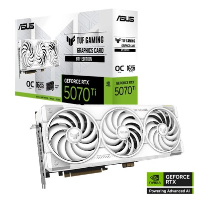 ASUS TUF Gaming GeForce RTX 5070 TI 16G BTF Edition TUF-RTX5070TI-O16G-BTF-WHITE