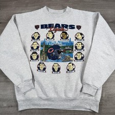 Vintage Chicago Bears Sweatshirt Mens Gray NFL Football Legends ONEITA 90s READ