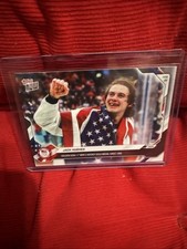 JACK HUGHES TOPPS NOW OLYMPIC TEAM USA HOCKEY GOLDEN GOAL VARIATION SSP 18 CARD