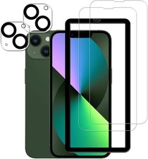 2PCS Easy Alignment Frame for iPhone 13 6.1 Inch Tempered Glass Screen Protector
