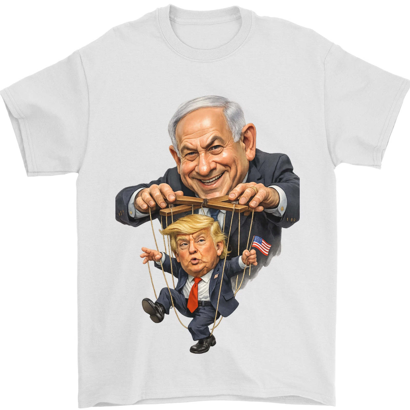 Benjamin Netanyahu T-Shirt Israel Iran Palestine War Political Graphics Mens Tee