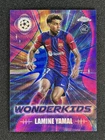 2023-24 Topps Chrome UEFA Lamine Yamal #WK-3 Blue Wave Wonderkids Rookie RC /75