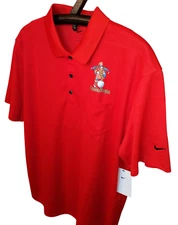 Nike Golf CAPTAIN MORGAN Polo Micro Pique 2.0 Mens Size XL Red NEW W/ Tags
