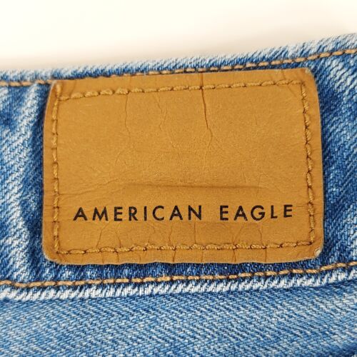 AMERICAN EAGLE WOMEN'S SIZE 00 REGULAR TOMGIRL BLUE JEANS DISTRESSED MID-RISE - Picture 10 of 24