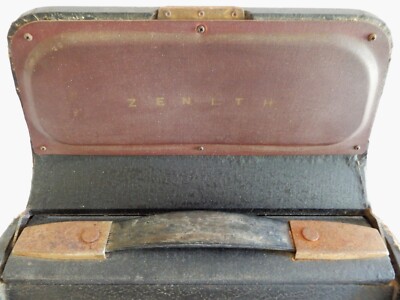 Vintage Zenith H503Y Portable AM Vacuum Tube Radio Wood Vintage Zenith H503Y Portable AM Vacuum Tube Radio Wood