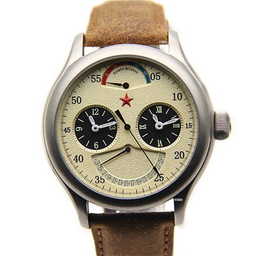 Orologio Automatico RED STAR SEAGULL ST2545 Dual Time 42 ore Riserva Retrogrado 45MM - Foto 13 di 23