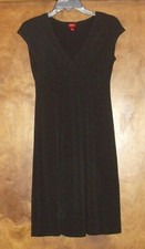 Merona Cap Sleeve, V-Neck Casual Work Dress, Sz XS, Career, Poly Spandex Black