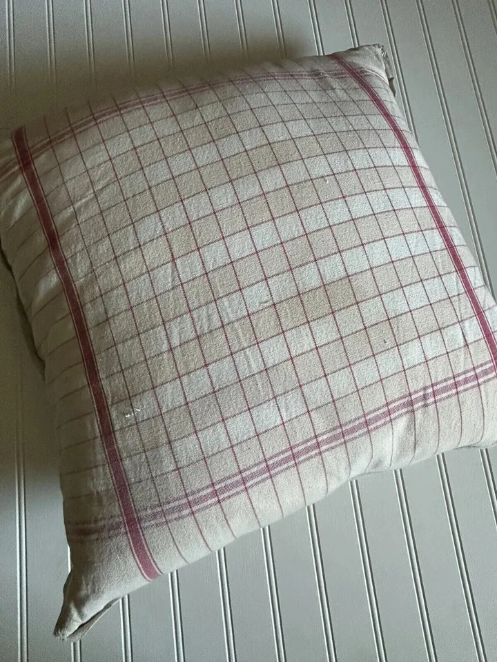 Ralph Lauren Checked Christmas Plaid 2-Sided Throw Pillow w/Down Insert 20x20 - Image 2 of 4
