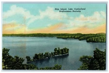 c1930 Ship Island Lake Cumberland River Southeastern Kentucky Vintage Postcard