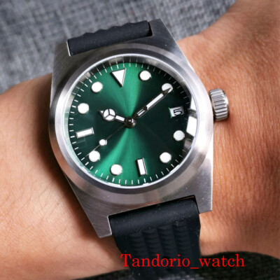 Tandorio 38mm Green Dial Sapphire Glass Luminous NH35 PT5000 Automatic Men Watch