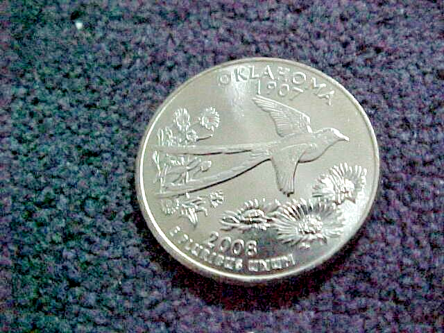【新品未使用】2008年発行 オクラホマ州Quarter 1 バンク•ロール 新品未使用】2008年発行 オクラホマ州Quarter 1 バンク•ロール