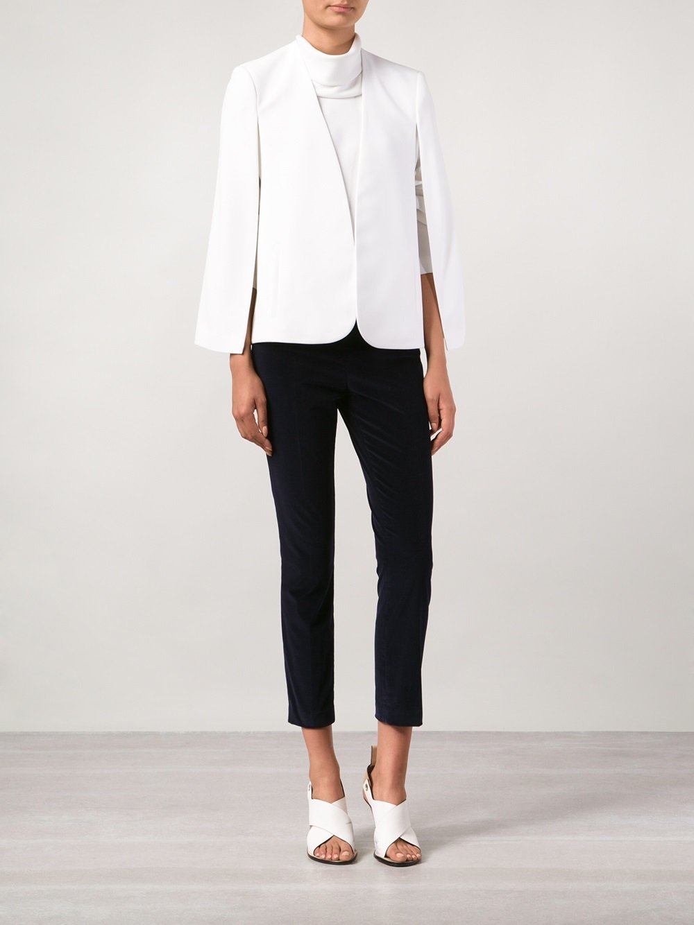 FILA Pantaloni leggings The Row Laudette misto cotone nero nuovi $750 taglia 2