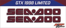 SeaDoo GTX 1998 Limited Hull Graphics / Decal Replacement