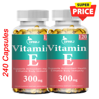 Vitamin E 800 Iu 240 Capsules - Supports Skin, Hair, Immune and Eye Health