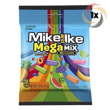 1x Bag Mike and Ike Mega Mix 10 Assorted Fruit Flavors Chewy Candy  5oz
