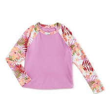 Wonder Nation Girls Long Sleeve Rashguard Large 10-12 NEW NWT