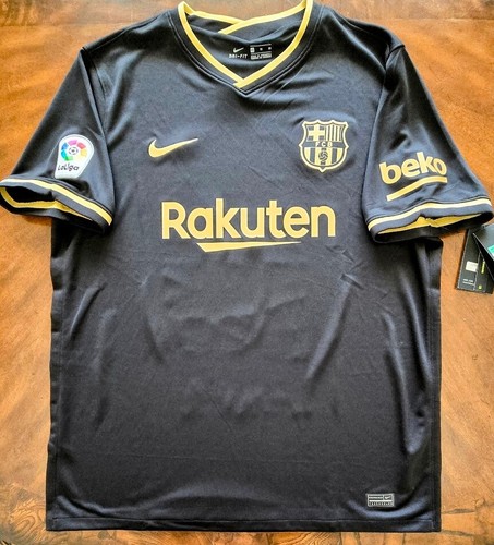 2020-2021 Nike Authentic FC Barcelona #10 Lionel Messi Away Black Soccer Jersey - Picture 2 of 6