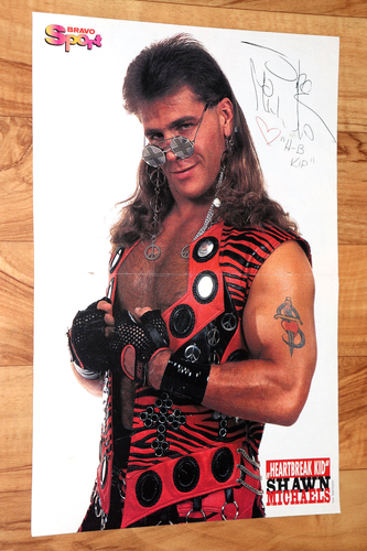 Shawn Michaels The Heartbreak Kid Natrone Means WWF WWE Wrestling Vintage Poster - Picture 3 of 4