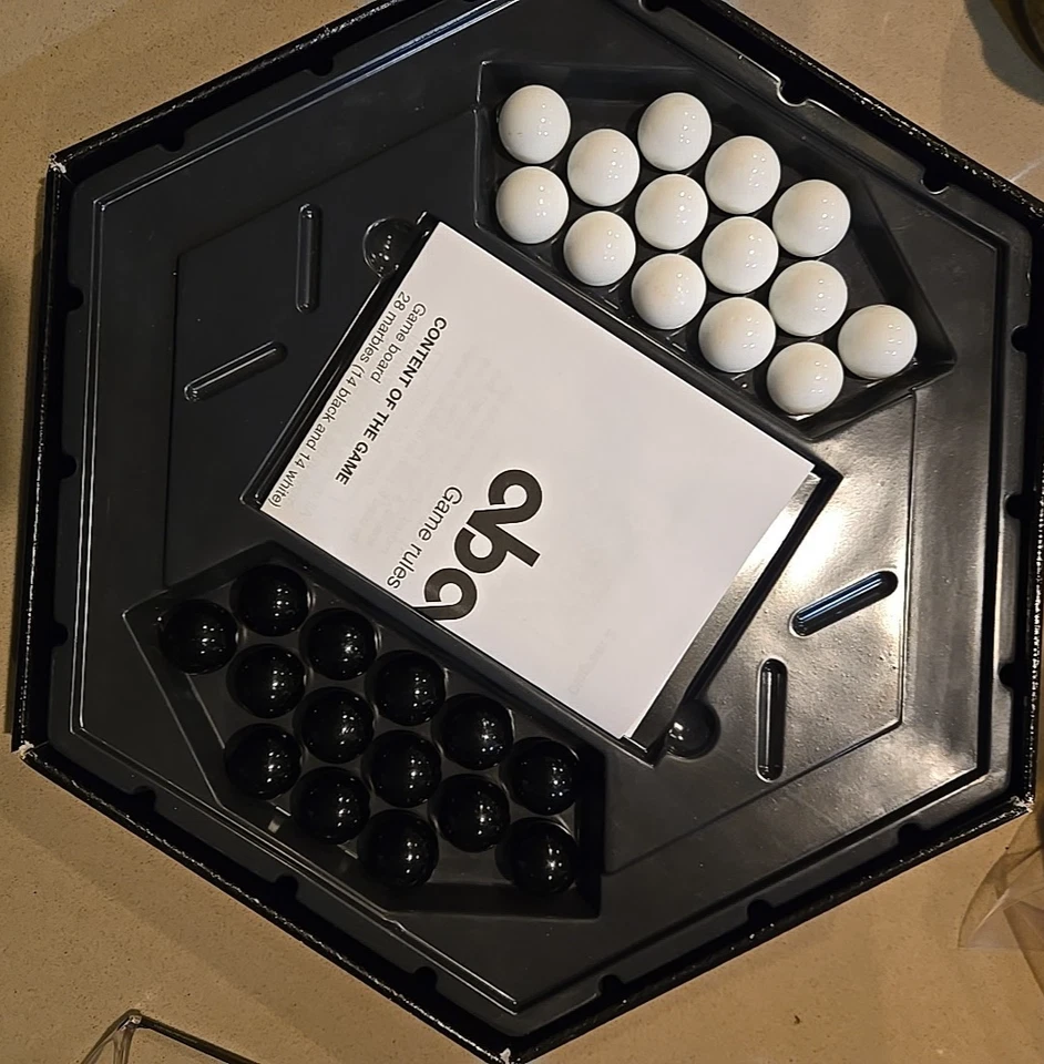 Vintage ABALONE Marble Strategy Hexagon Board Game Like no other- COMPLETE 1990 - Image 3 of 4