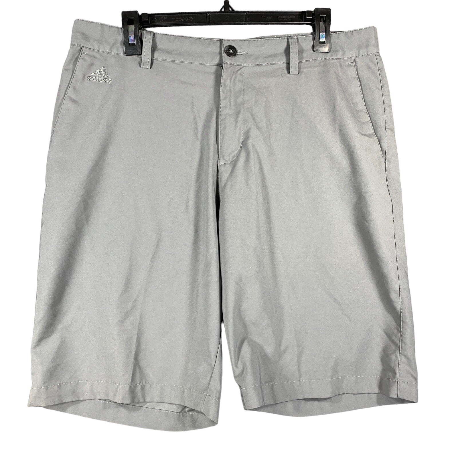 Adidas Climalite Golf Shorts Mens 34 Gray Lightweight Pockets Chino