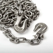 5/16" X 14' Tow Chain with Clevis Hooks | Heavy Duty
