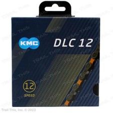 KMC DLC 12-Speed Orange  Black Bike Chain 126L X12 fits SRAM Shimano