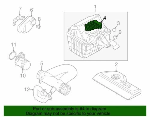 Filtro de aire estándar genuino Volkswagen 1997-2003 EuroVan GLS MV 074-129-620 Foto 2 de 4