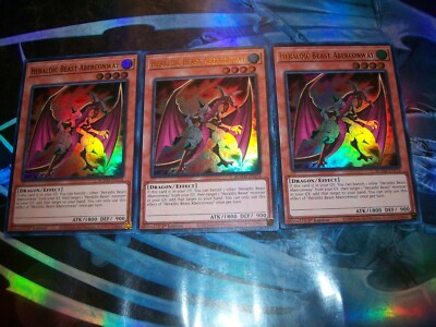 3x Heraldic Beast Aberconway 1st Edition Ultra Rare BLMM-EN114 Yu-Gi-Oh!