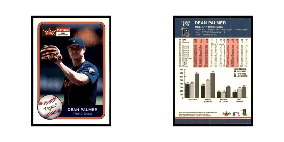 2001 Fleer Platinum Dean Palmer Tigers #199 - Image 3 of 3