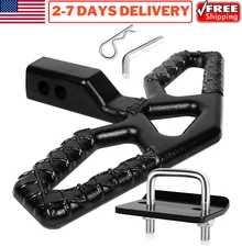 Tow Hitch Step Bar Pin for 2" inch Receiver Rear Bumper Guard Black Solid Steel