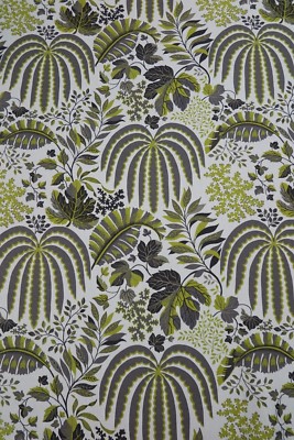 SANDERSON GARDINENSTOFF DESIGN ''RAINFOREST'' 2,7 METER SCHWARZ/GELB 