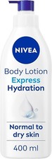 NIVEA Express Hydration Body Lotion, Fast Absorbing 72H for Dry Skin 400Ml UK