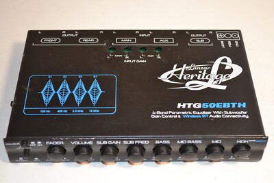 Lanzar Hertitage 4-Band Parametric Equalizer Subwoofer Gain Control& Wireless BT
