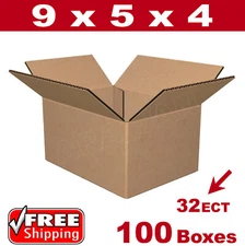 100 - 9x5x4 Cardboard Boxes Mailing Packing Shipping Box 32ECT Corrugated Carton