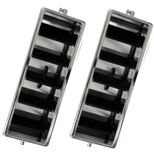 1969 - 1977 Corvette Upper Center Dash Vent Deflectors Pair Of 2 Chrome New